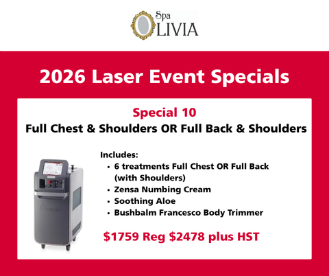 Laser Event Show Special 2026  # 10 Full Chest OR Full Back with Bushbalm Body Trimmer
