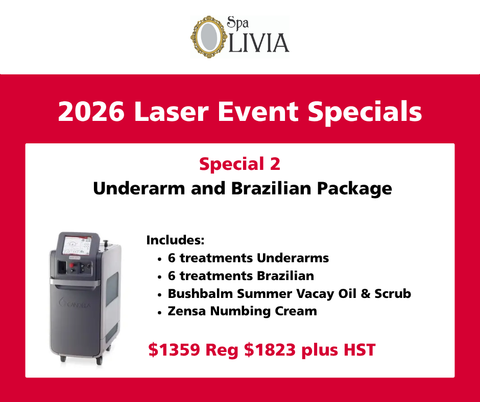 Laser Event Show Special 2026  # 2 Underarms and Brazilian plus Zensa, Bushbalm Summer Vacay spot oil and scrub.