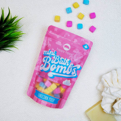 Happy Hippo Mini Bath Bombs Unicorn Poop