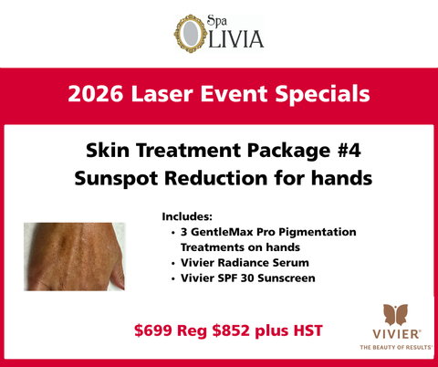 Laser event 2026  GentleMax Pro Show Special #4 - Pigmentation treatments for hands $699 ret $852 plus HST